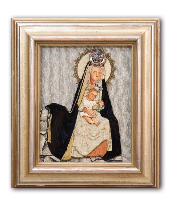 The Virgin Mary And Child Oil Painted 3D