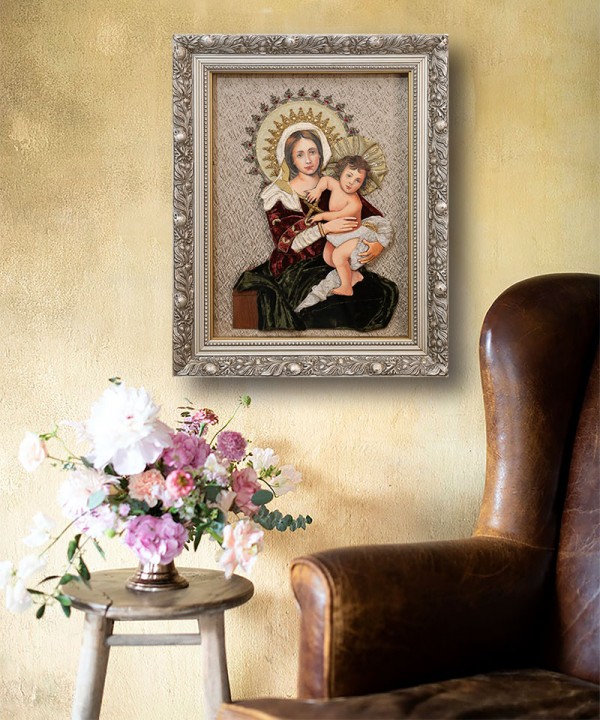 The Virgin Mary And Child 3D Fabrics