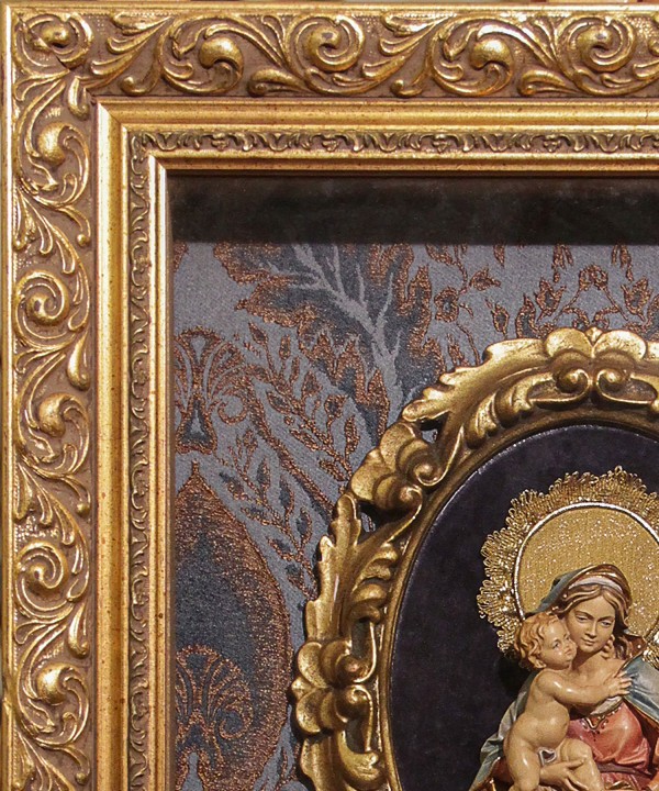 The Virgin Mary And Child Golden Frame