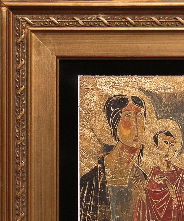 The Virgin Mary And Child In Gold