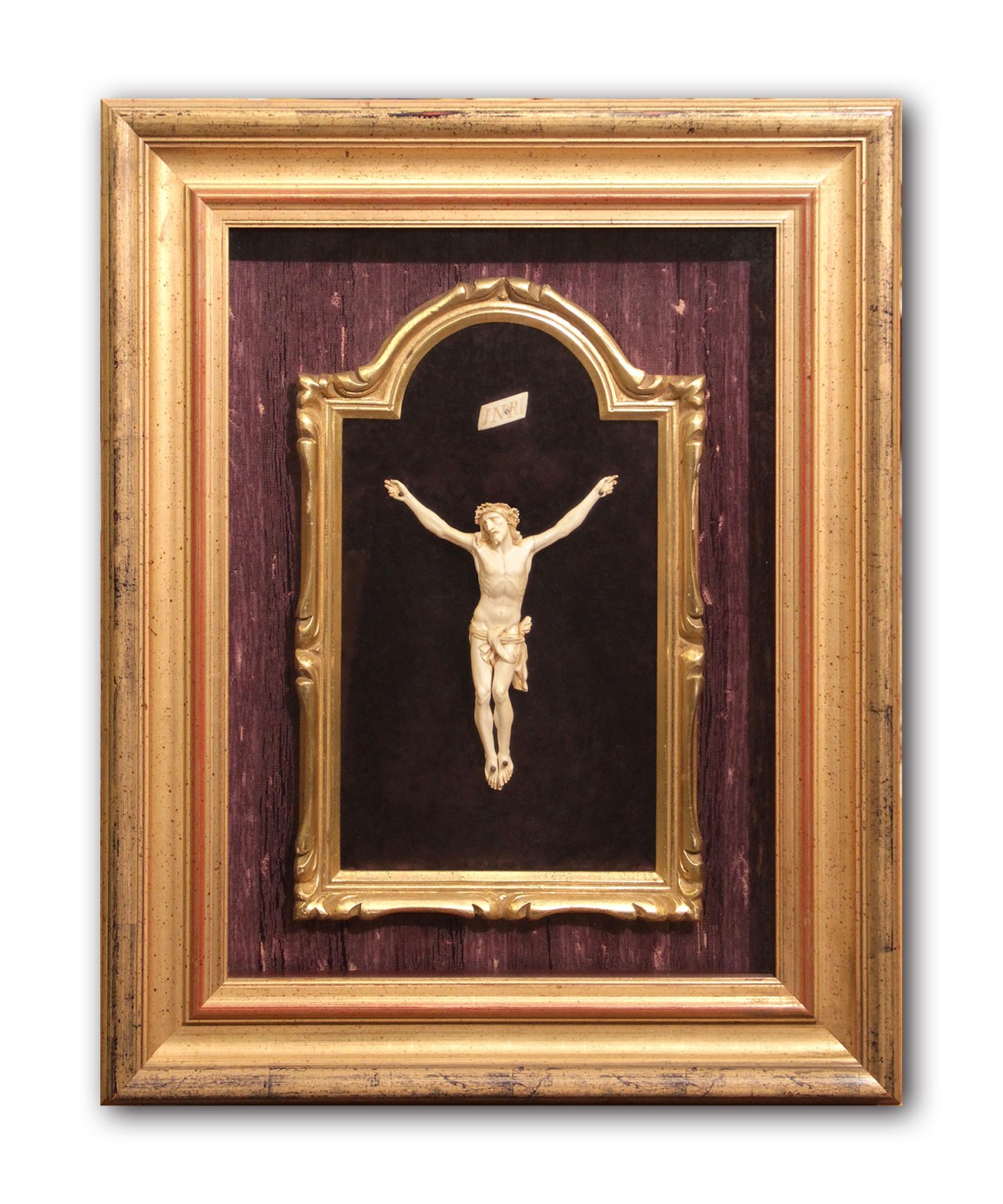 The Cross And The Christ Golden Frame