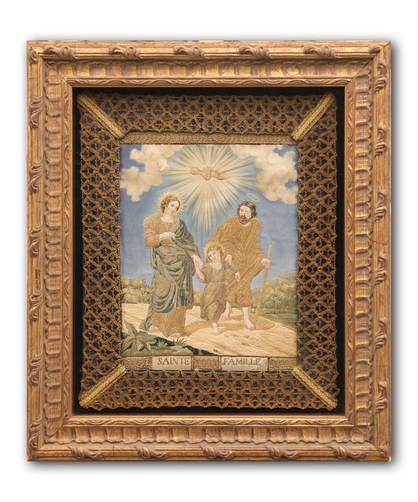 The Holy Family Embroidered